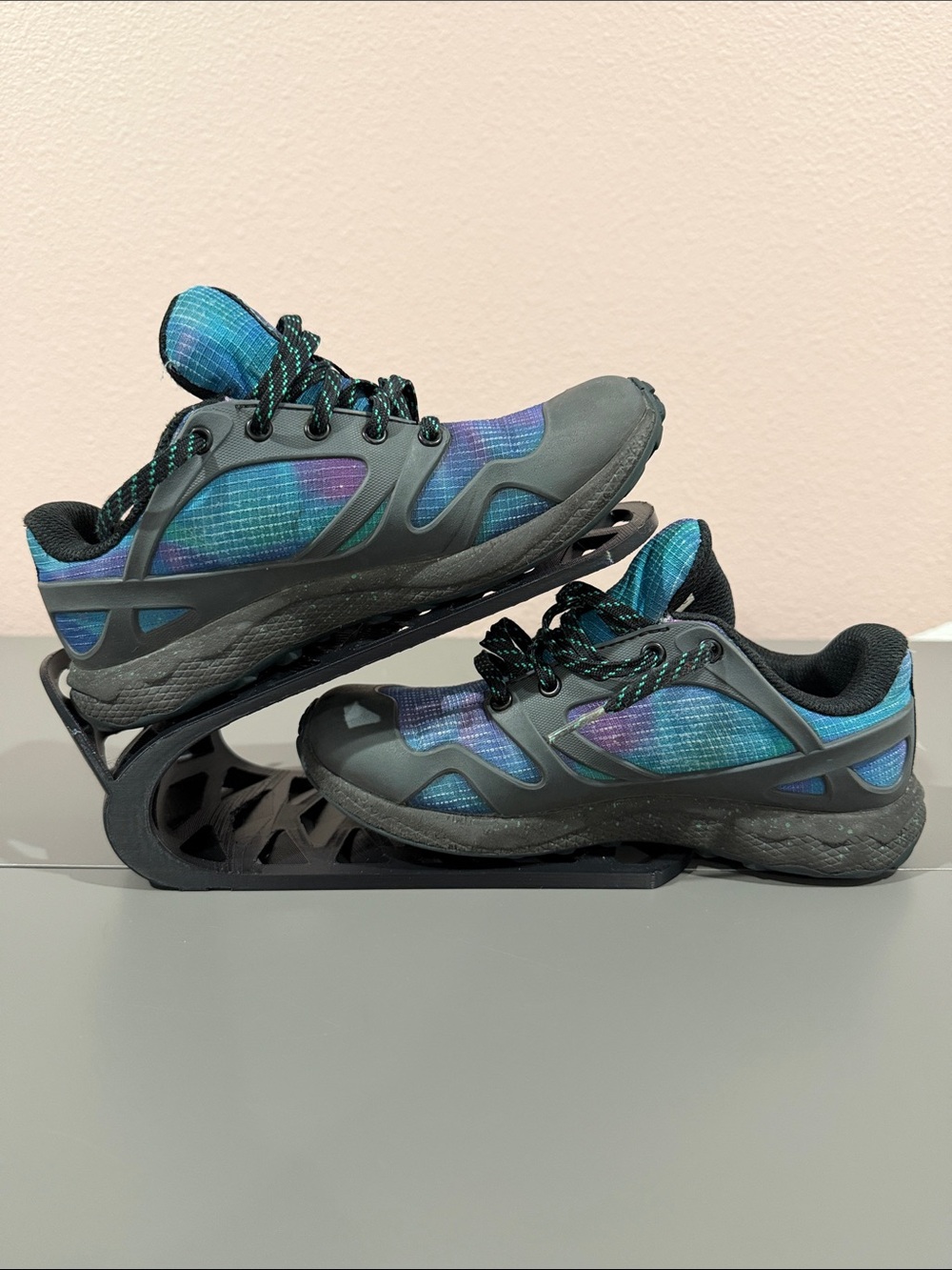 Merrell Kids Athletic Sneakers Size 1 Blue Purple Lightweight Trail Shoes